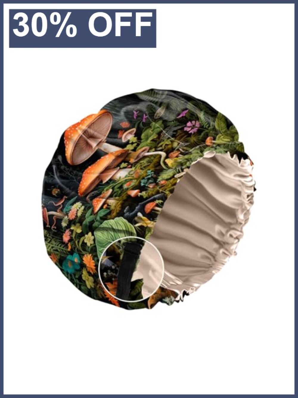 Satin Silk Hair Bonnet Double Layer Adjustable Sleep Cap